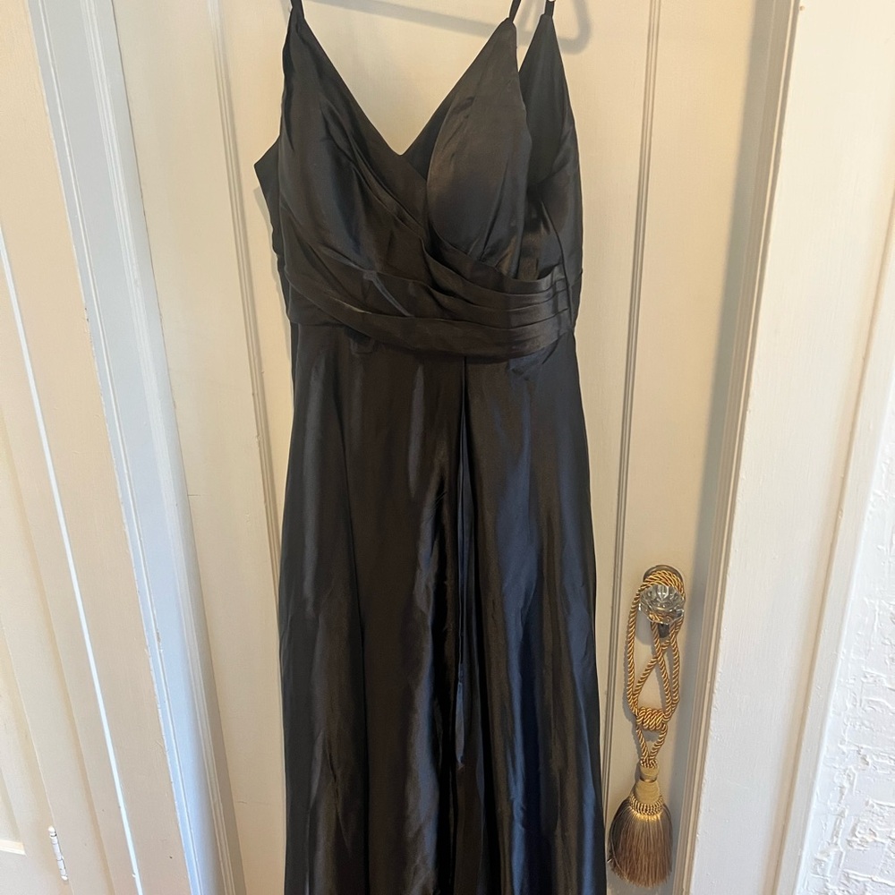 Elegant Black Satin Gown